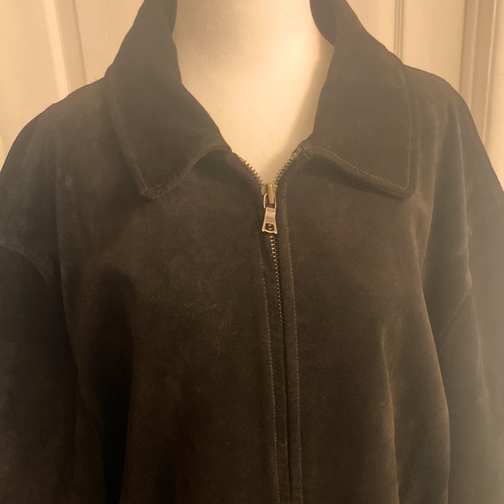 Banana republic genuine leather suede classic jacket